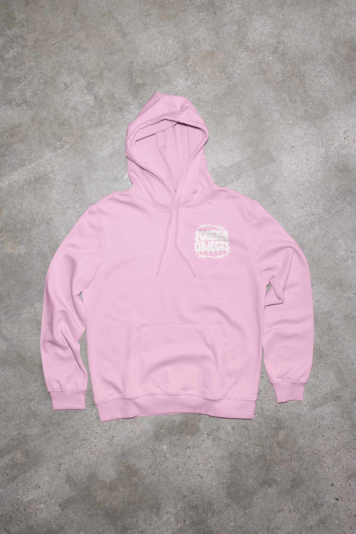 Foreign Objects Pink Heavy Blend Hardcore Wrestling Hoodie
