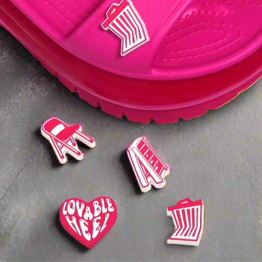 Lovable Heel Foreign Objects Jibbitz™ Hardcore Wrestling Shoe Charms for Crocs™