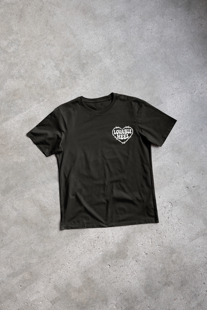 Lovable Heel Black Ultra Cotton Basic Backstage Tee