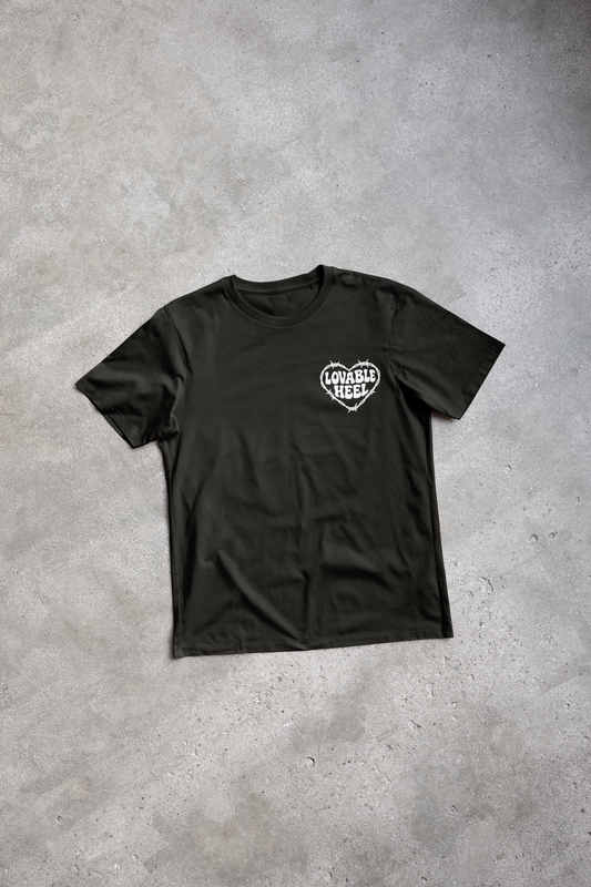 Lovable Heel Black Ultra Cotton Basic Backstage Tee