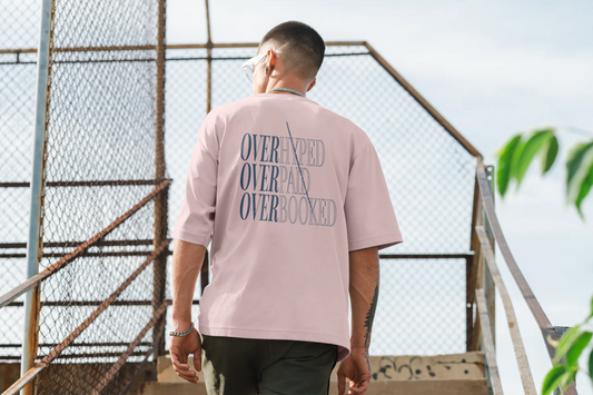 Over Hyped and Overpaid Retro Vice Theme Pink and Blue Ultra Cotton Tee