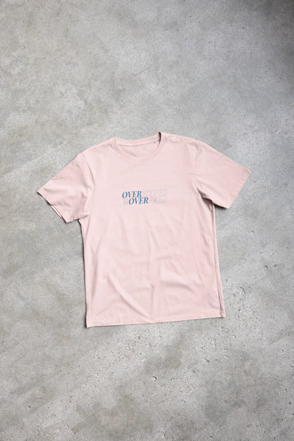Over Hyped and Overpaid Retro Vice Theme Pink and Blue Ultra Cotton Tee
