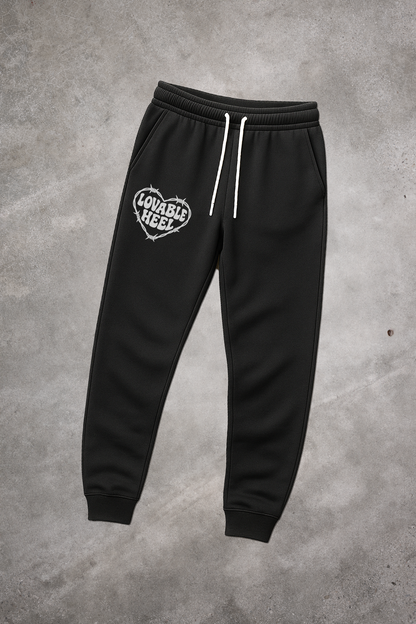 Lovable Heel Womens Black Backstage Sweats
